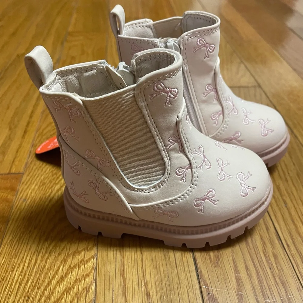 Chelsea boots with Pink‎ Bows toddler size 3